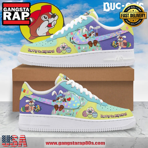 Buc-ee’s Bunny On My Mind Limited Edition Air Force Shoes Running Sneakers Shoes