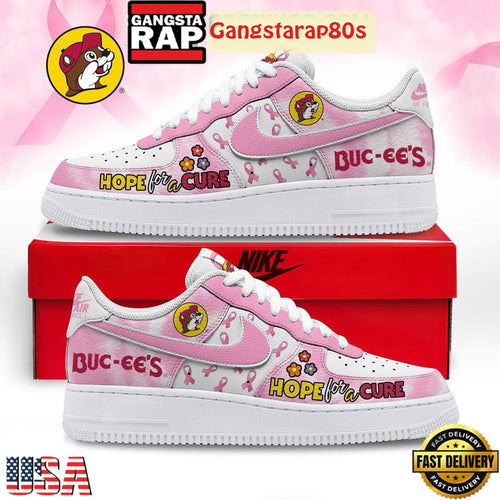Buc-ee’s Hope For A Cure Air Force 1 Sneakers Shoes
