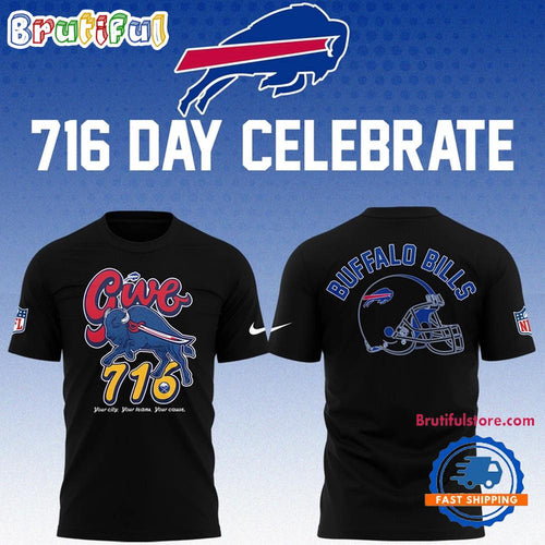 Buffalo Bills 716 Day Celebration Black T Shirt