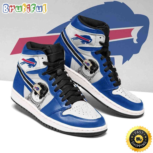 Buffalo Bills Air Jordan 1 Shoes Jack Skellington Printing Shoes Sneaker