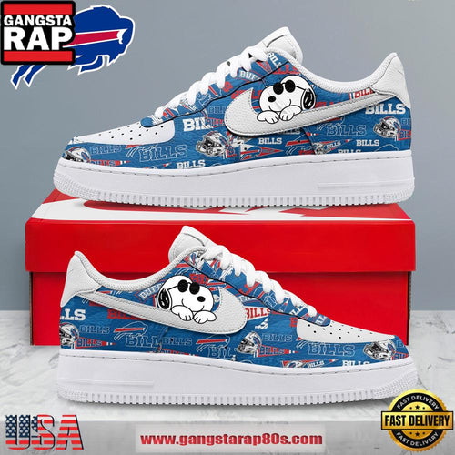 Buffalo Bills NFL x Snoopy Funny Nike Air Force 1 Sneakers Shoes