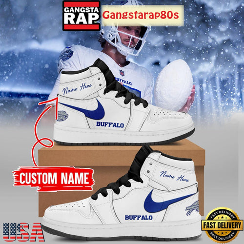 Buffalo Bills Rivalries Cold Front Custom Air Jordan 1 Sneakers Shoes