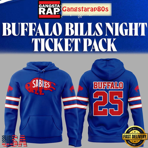 Buffalo Bills x Buffalo Sabres Night Unisex 3D Hoodie