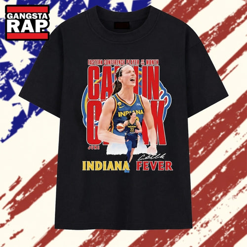 Caitlin Clark Indiana Fever Eastern Conference Player of the Month Signature T Shirt