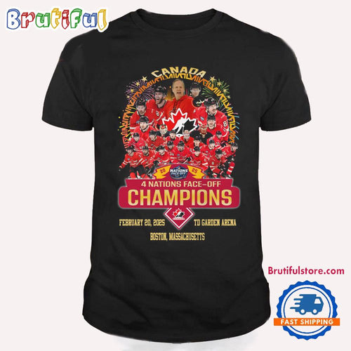 Canada Hockey 2025 4 Nations Face-Off Champions Limited New Design T Shirt