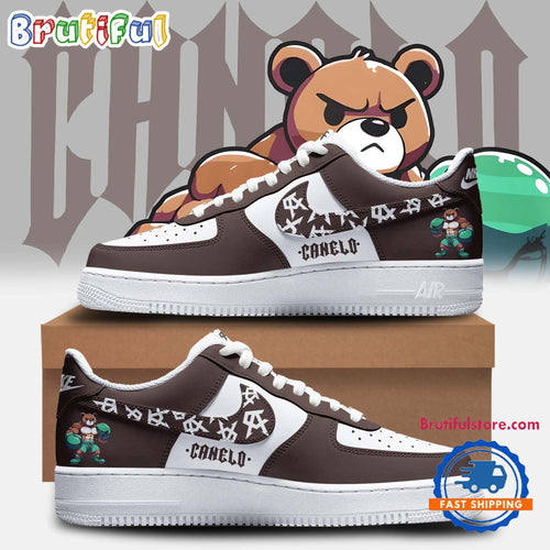 Canelo Alvarez Shoes, Canelo Bear Air Force 1 Sneaker Shoes