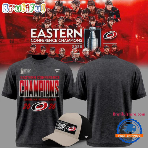 Carolina Hurricanes 2026 NHL Eastern Conference Champions Limited Edition 3D Shirt