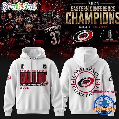 Carolina Hurricanes 2026 NHL Eastern Conference Champions New Design Hoodie T-Shirt