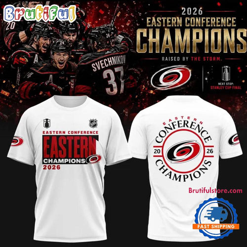Carolina Hurricanes 2026 NHL Eastern Conference Champions White T Shirt
