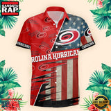 NFL Carolina Hurricanes US Flag Pattern Hawaiian Shirt
