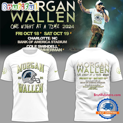 Carolina Panther NFL 2024 Morgan Wallen 18th October At Bank Of America Stadium T Shirt