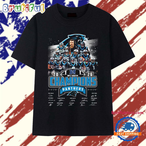 Carolina Panthers 2025 NFC West Champions All Team Vintage T Shirt
