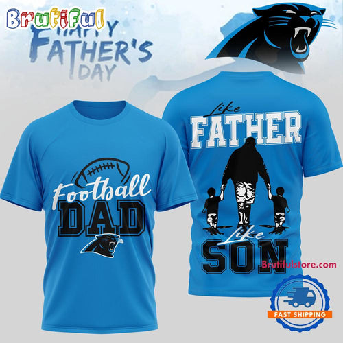 Carolina Panthers 2026 NFL Happy Father Day New Design 3D T Shirt