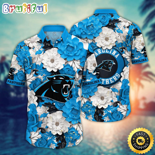 Carolina Panthers Hawaii Shirt Flower Summer Vibes