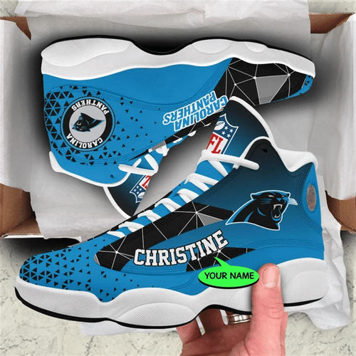 Carolina Panthers NFL Custom Name Retro Jordan 13 Shoes