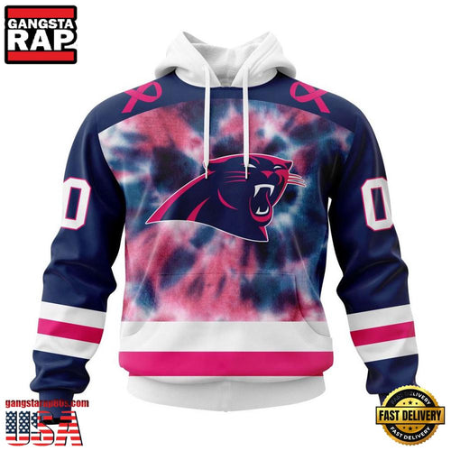 NFL Carolina Panthers Pink Fight Breast Cancer All Over Print Hoodie
