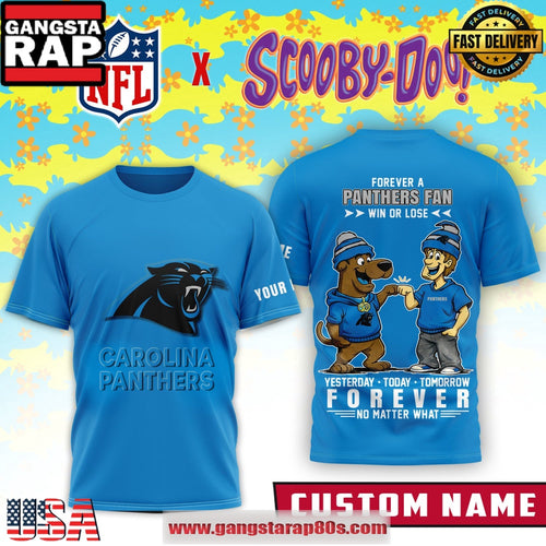 Carolina Panthers x Scooby Doo Premium Custom Name 3D Shirt