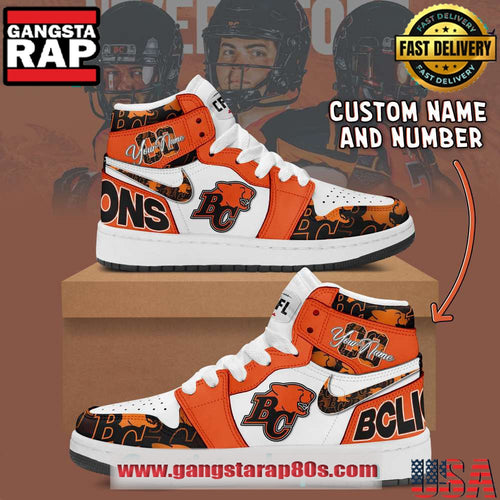 CFL BC Lions Custom Limited Edition Air Jordan 1 Sneakers Shoes