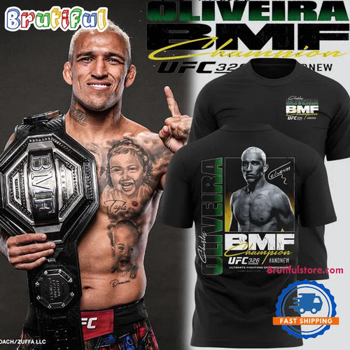 Charles Oliveira UFC 326 AndNew BMF Champion Boxy T Shirt