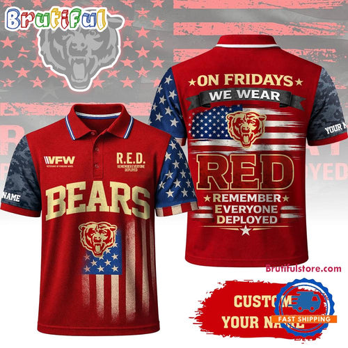 Chicago Bears 2026 NFL Red Friday Limited Edition Polo Shirt