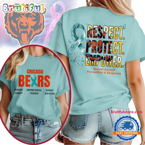 Chicago Bears 2026 NFL SA Prevention Month Unisex 3D T Shirt