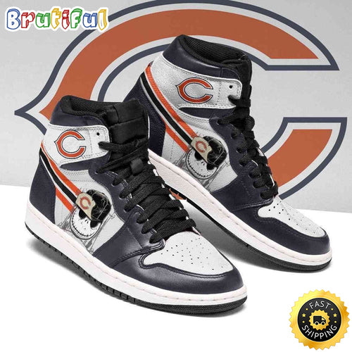 Chicago Bears Air Jordan 1 Shoes Jack Skellington Printing Shoes Sneaker