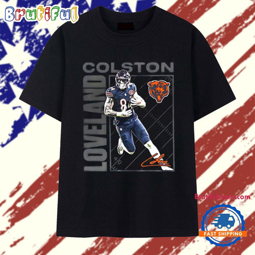 Chicago Bears Colston Loveland signature graphic T Shirt