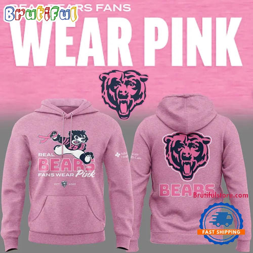 Chicago Bears New 2025 Real Bears Fans Wear Pink Limited Edition Hoodie