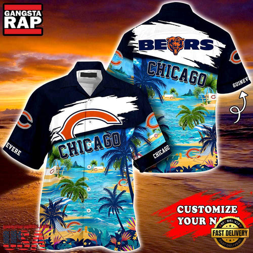 Chicago Bears NFL Custom Name New Design Hawaiian Shirt