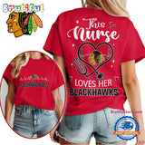 Chicago Blackhawks NHL Nurse Appreciation Month Unisex All Over Print T Shirt