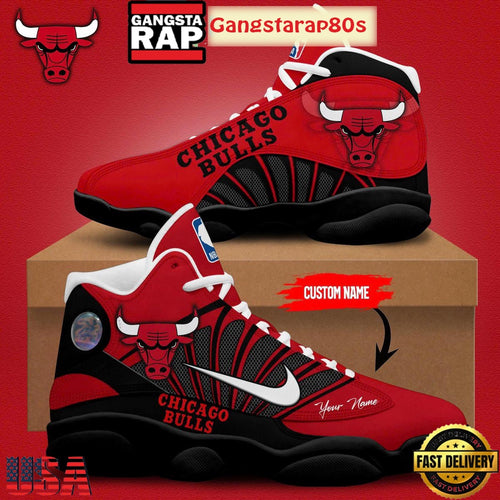 Chicago Bulls Go Bulls 2024 Custom Name Air Jordan 13 Shoes Running Sneakers