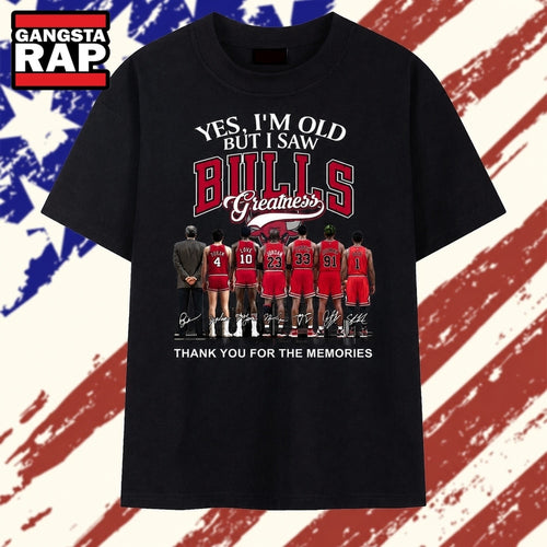 Chicago Bulls Greatness Legends Signatures Vintage Basketball T Shirt