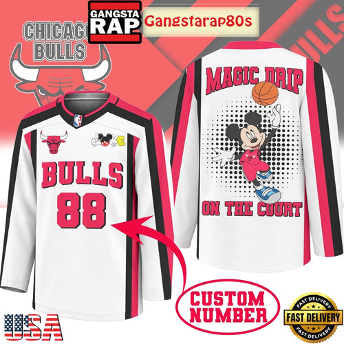 Chicago Bulls Premium NBA Magic Drip Long Jersey Shirt