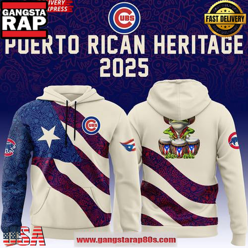 Chicago Cubs Puerto Rican Heritage 2025 All Over Print Hoodie
