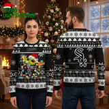 Chicago White Sox Baby Yoda Christmas Lights Ugly Christmas Sweater