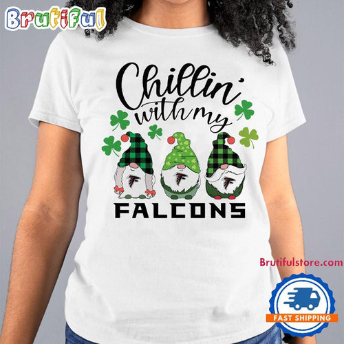 Chillin With My Atlanta Falcons Gnomes St. Patricks Day New T Shirt