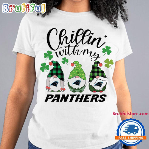 Chillin With My Carolina Panthers Gnomes St. Patricks Day New T Shirt