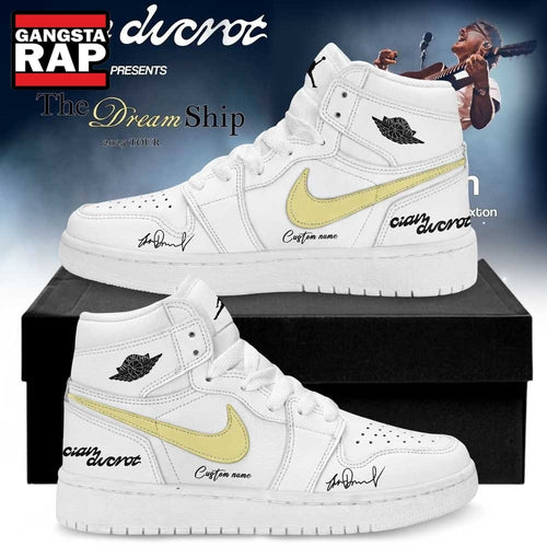 Cian Ducrot The Dream Ship Tour 2026 Signature White Air Jordan 1 Shoes