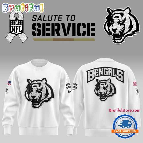 Cincinnati Bengals 2024 NFL New Design White Hoodie T-Shirt
