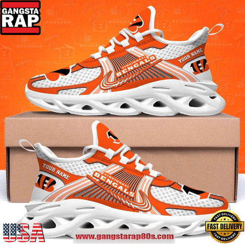 Cincinnati Bengals Custom Name Clunky Sneaker Max Soul Shoes