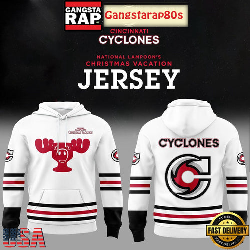 Cincinnati Cyclones National Lampoons Christmas Vacation 2025 All Over Print Hoodie