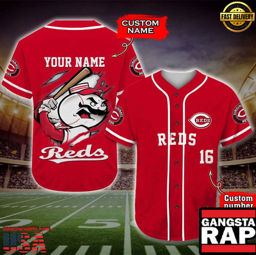 Cincinnati Reds Baseball Jersey MLB Custom Name Number - MLB Fan Gifts