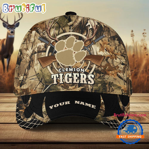 Clemson Tigers Camo Hunting Cap, Sport Team Camo Hunting Hats