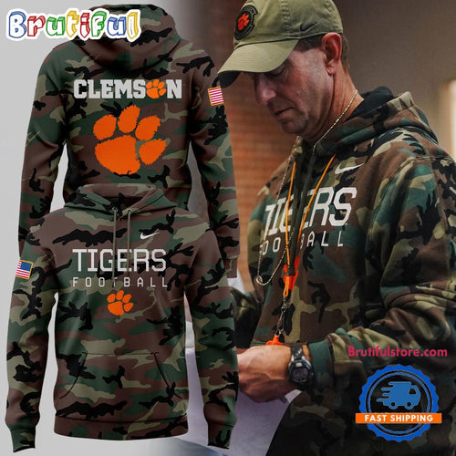 Clemson Tigers Football Special 2024 Veterans Military Appreciation Hoodie T-Shirt