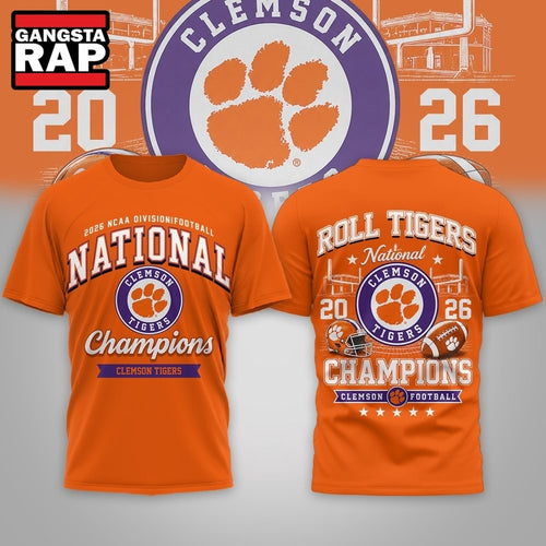 Clemson Tigers NCAA Road to Glory 2026 Football Champions 3D Shirt Hoodie T-Shirt