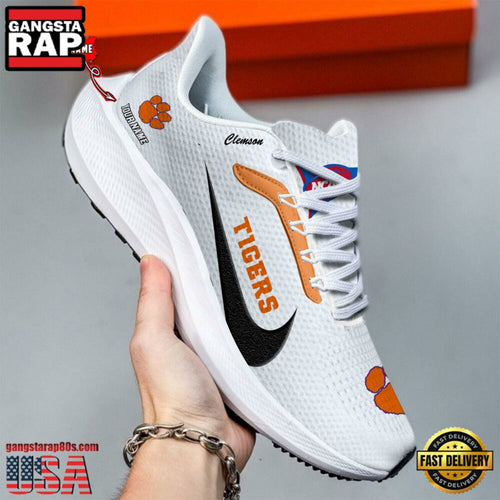 Custom Name Clemson Tigers New Design Air Force 1 Shoes Running Sneakers