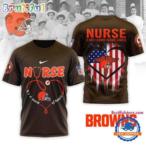 Cleveland Browns 2026 NFL Army Nurse Corps 125th Anniversary 3D Shirt