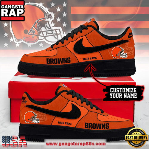 Cleveland Browns New 2026 Version NFL Custom Air Force 1 Running Sneakers Shoes