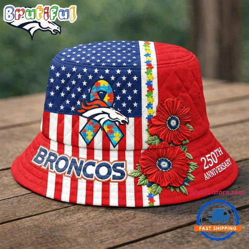 Cleveland Browns NFL Autism America 250th Anniversary Bucket Hat