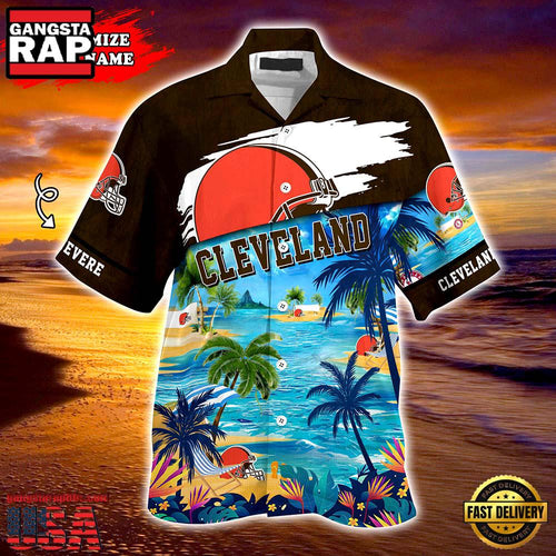 Cleveland Browns NFL Custom Name New Design Hawaiian Shirt
